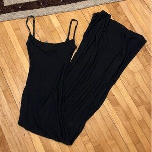 SKIMS Black Maxi Dress